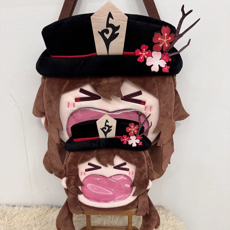 Игра Genshin Impact Hu Tao Kawaii Косплей плюшевый рюкзак для девочек вечеринки Вечеринка