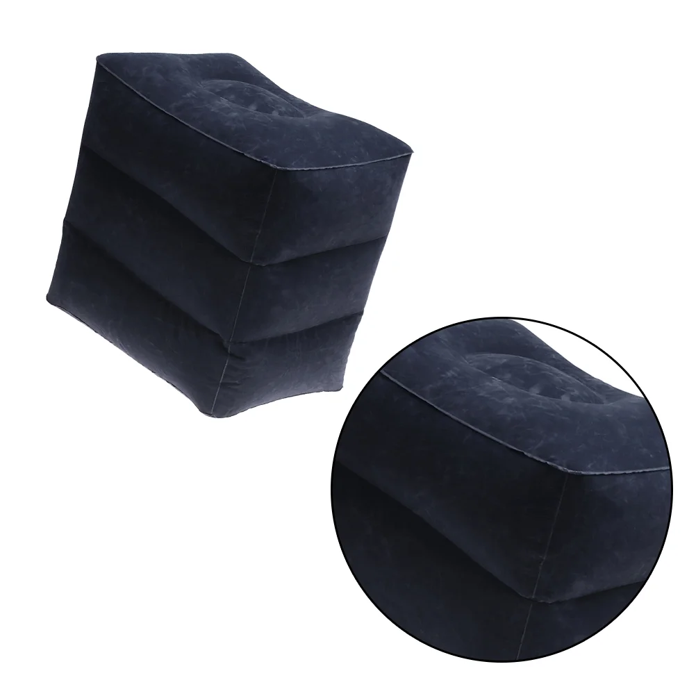 

1pc Footstool with Inflatable Tube and Storage Bag Portable Relax Cushion Travel Footrest Rest Footstool for Train Airplane