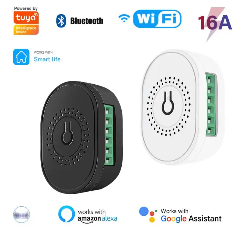 

Tuya WIFI Mini Smart 2 Gang Switch 16A DIY Switch Module Smart Home Works With Smart Life Voice Control Via Alexa Google Home