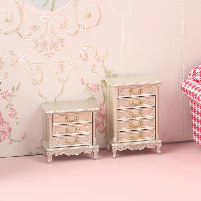 

1 шт. 1/12 миниатюрный комод для кукольного домика, прикроватный столик для спальни, ящик для хранения, модель шкафа «сделай сам», кукольный дом для гостиной