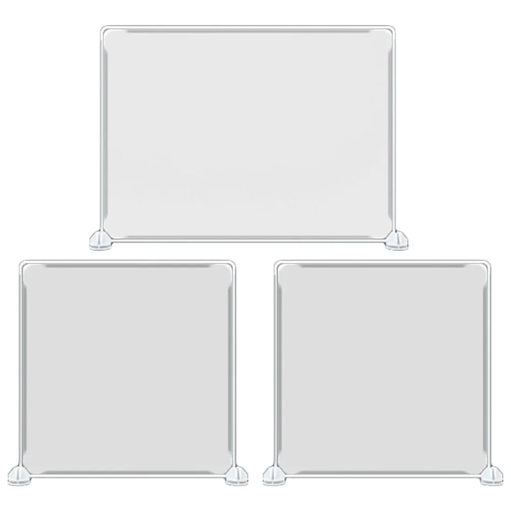 

3pcs Sturdy Transparent Partition Shield for Restaurant Public Use