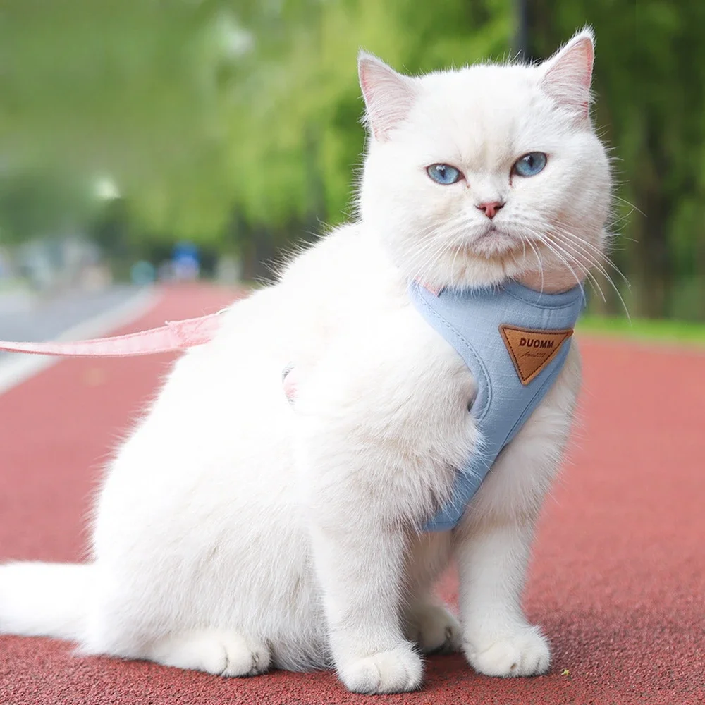 Мягкий поводок для кошек нагрудный ремень регулируемый жилет щенков и котят