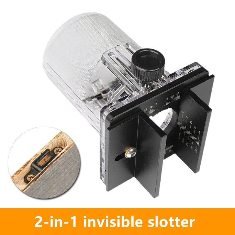 

2 in 1 Slotted Stand Bracket for 65mm Electric Trimmer Wood Milling Engraving Slotting Trimming Machine Woodworking Accessories