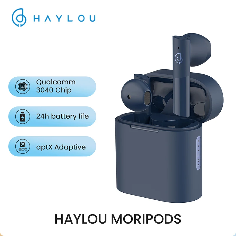 

Haylou MoriPods Headphones Wireless Bluetooth 5.2 Earphones AptX HiFi Sound Earbuds 2 Mic Call Noise Reduction Headset Gamer Pro