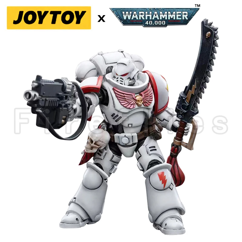 Фото Фигурка JOYTOY 1/18: 40K White Scars Intercessors и Боевой Мотоцикл, Коллекционная Модель, Аниме-Коллекция №3