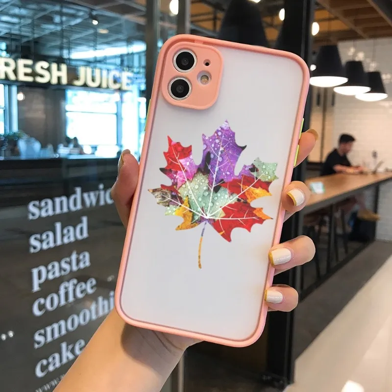 Чехол для телефона с Кленовым листом IPhone 13 12 11 Mini Pro Max XS X XR 8 7 Plus SE 2022 Кожаный