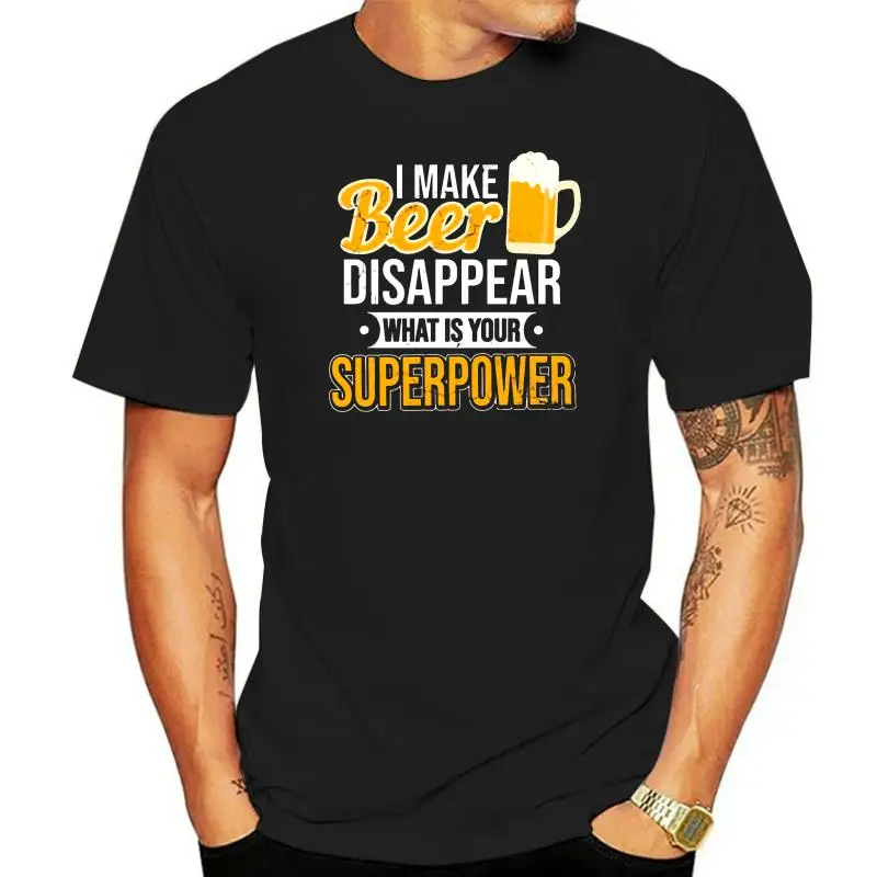 

Fitted Beer Superpower Men Tshirt O-Neck Oversize S-5xl Humor Boy Girl Tee Shirt Hiphop Top