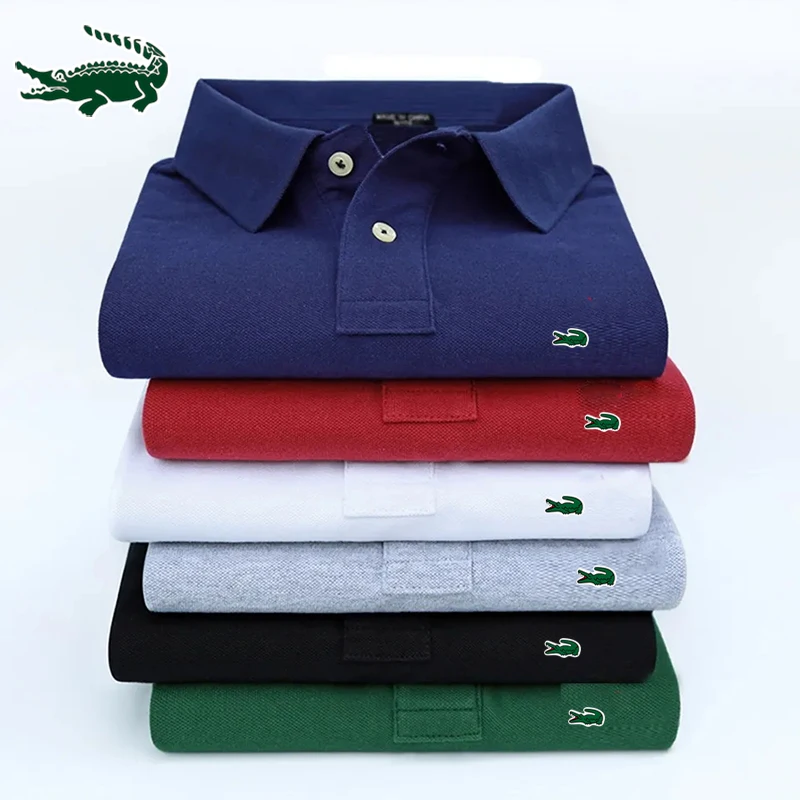 

2023 Summer New Men's Cotton Embroidered Short Sleeve Polo Shirt High end Business Leisure Sports Polo Shirt T-shirt Top S-6XL