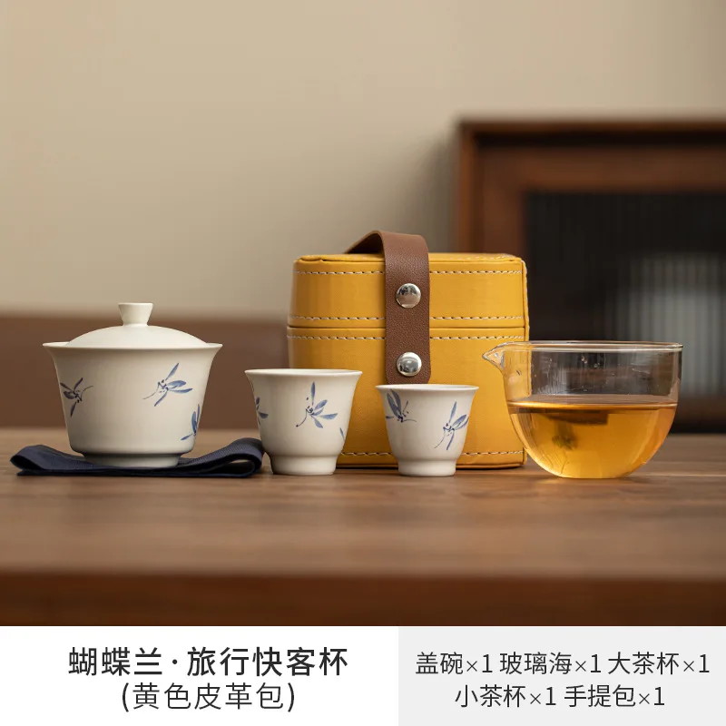 

Керамический чайный набор "Бабочка Орхидея"