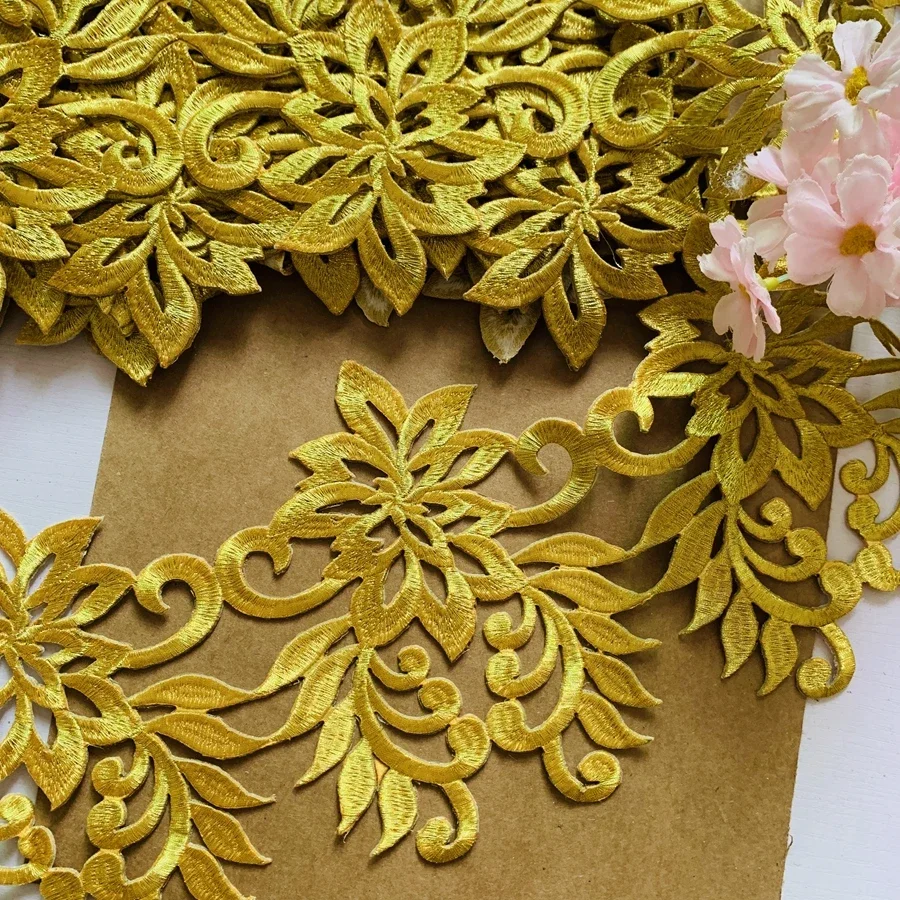 Вышивка утюгом на полых краях обрезка для одежды украшение термоклейкая нашивка