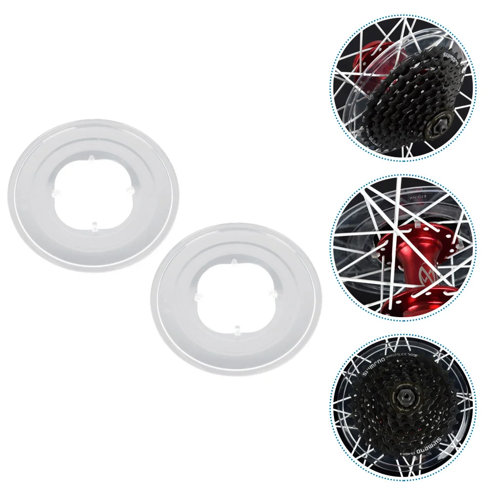 

2 Pcs Bicycle Flywheel Guard Spokes Protective Cover Rear Hub Protector Men Bike Abs Plastic Man Seat