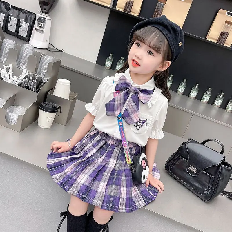 Вечерние платья Sanrio My Melody Kuromi платье принцессы Jk для девочек летнее детское Kawaii с