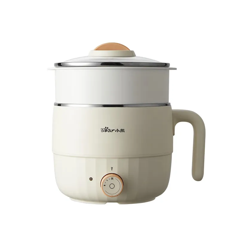 

Многофункциональная электрическая кастрюля Bear из нержавеющей стали, одно-/двухслойная горячая кастрюля, бытовая электрическая рисоварка для 1-2 человек