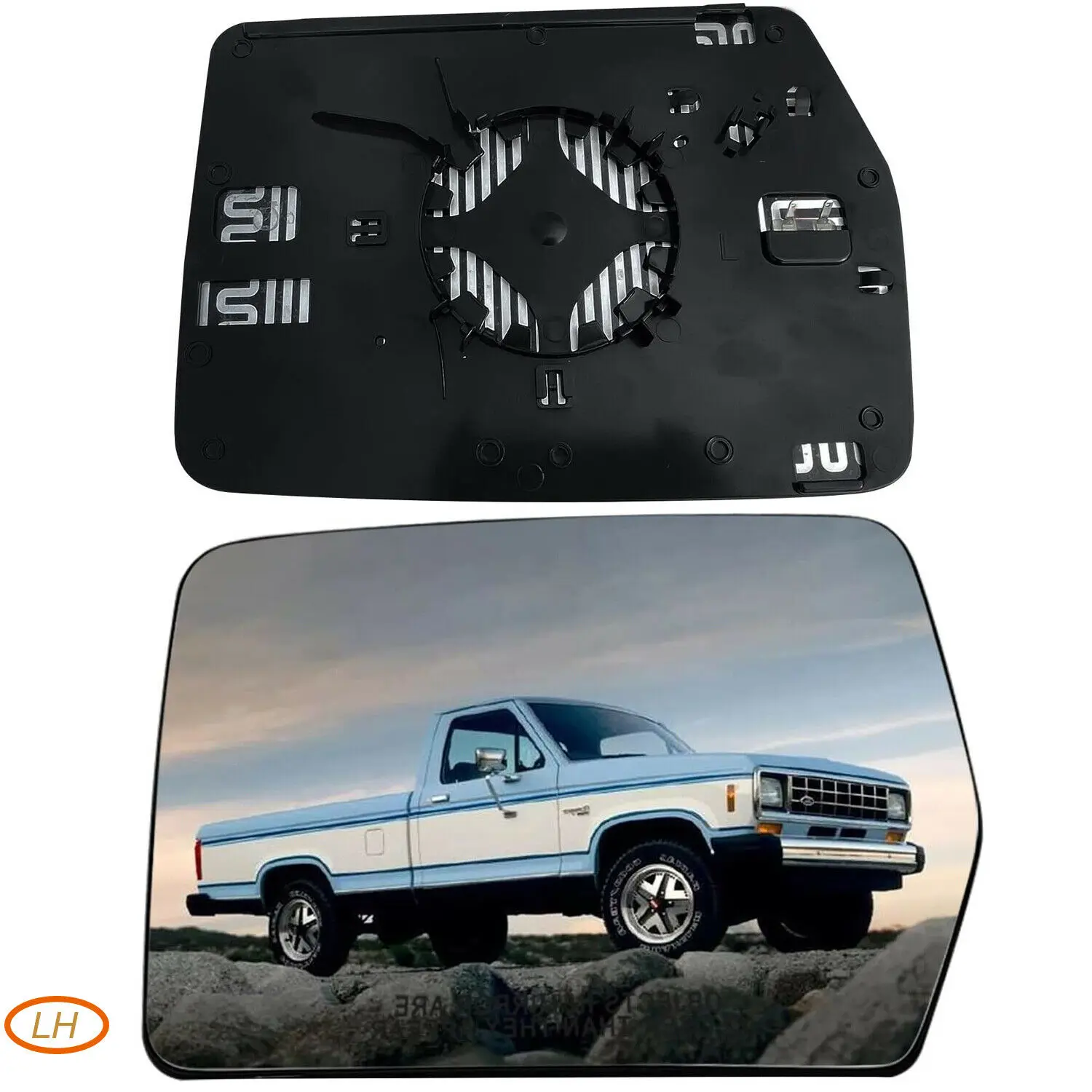 

Left / Right Side View Power Heated Mirror Glass For 2004-2010 Ford F150 Lincoln Mark LT