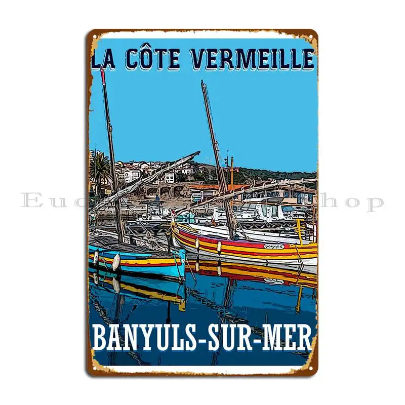 

Banyuls Sur Mer винтажный металлический плакат, киногерой, клубный стиль, жестяной плакат