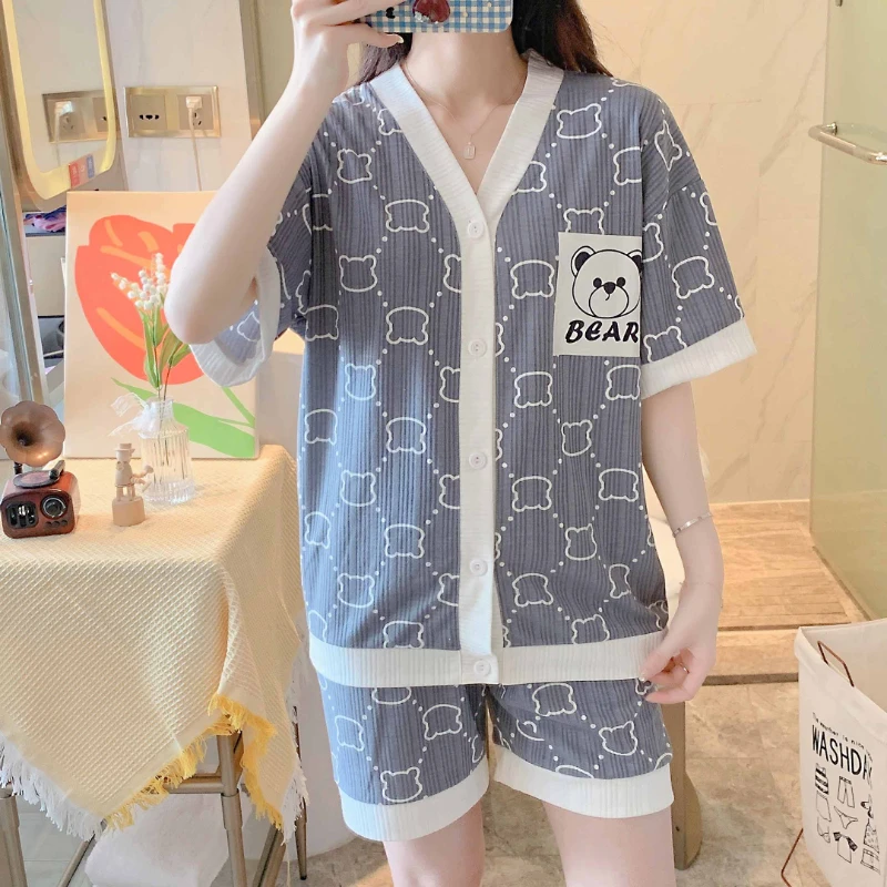 

Новая весенняя женская пижама, маленькая Очаровательная Ретро-Пижама, милая и милая Повседневная Домашняя одежда из 2 предметов