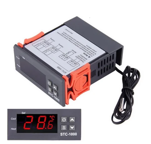 

STC-1000 Aquarium Incubator Seafood Machine Temperature Controller Switch Refrigeration Heating thermostat STC-1000
