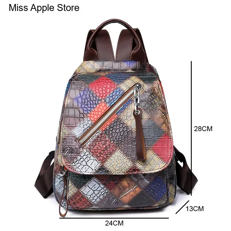 Backpack for Teenage Girls Leather Backpack Women Fashion Wild Trend Casual Small Ladies Travel Bag