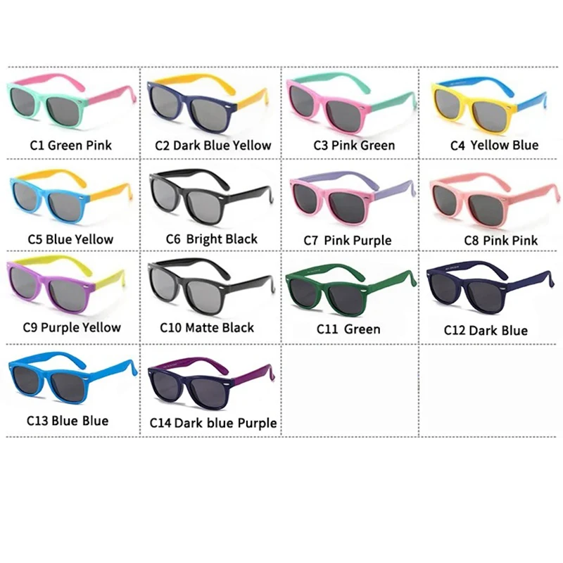 Детские поляризационные солнцезащитные очки TR90 с защитой от ультрафиолета для