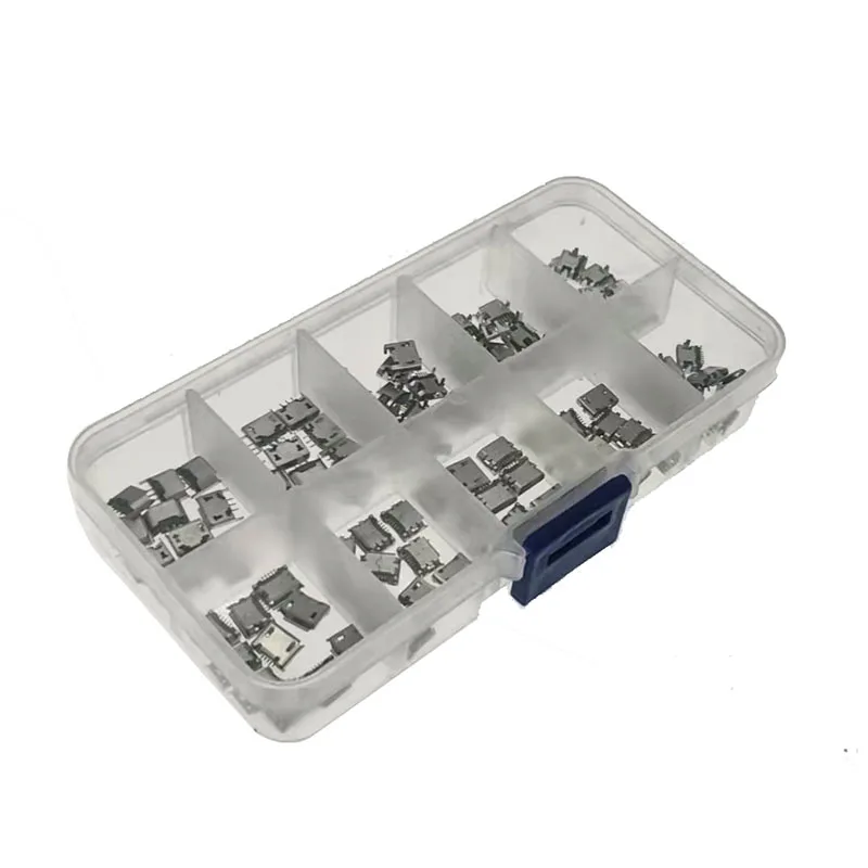 10 видов мини 5-контактный Micro-B SMD USB-коннектор гнездовой разъем хвостовой для