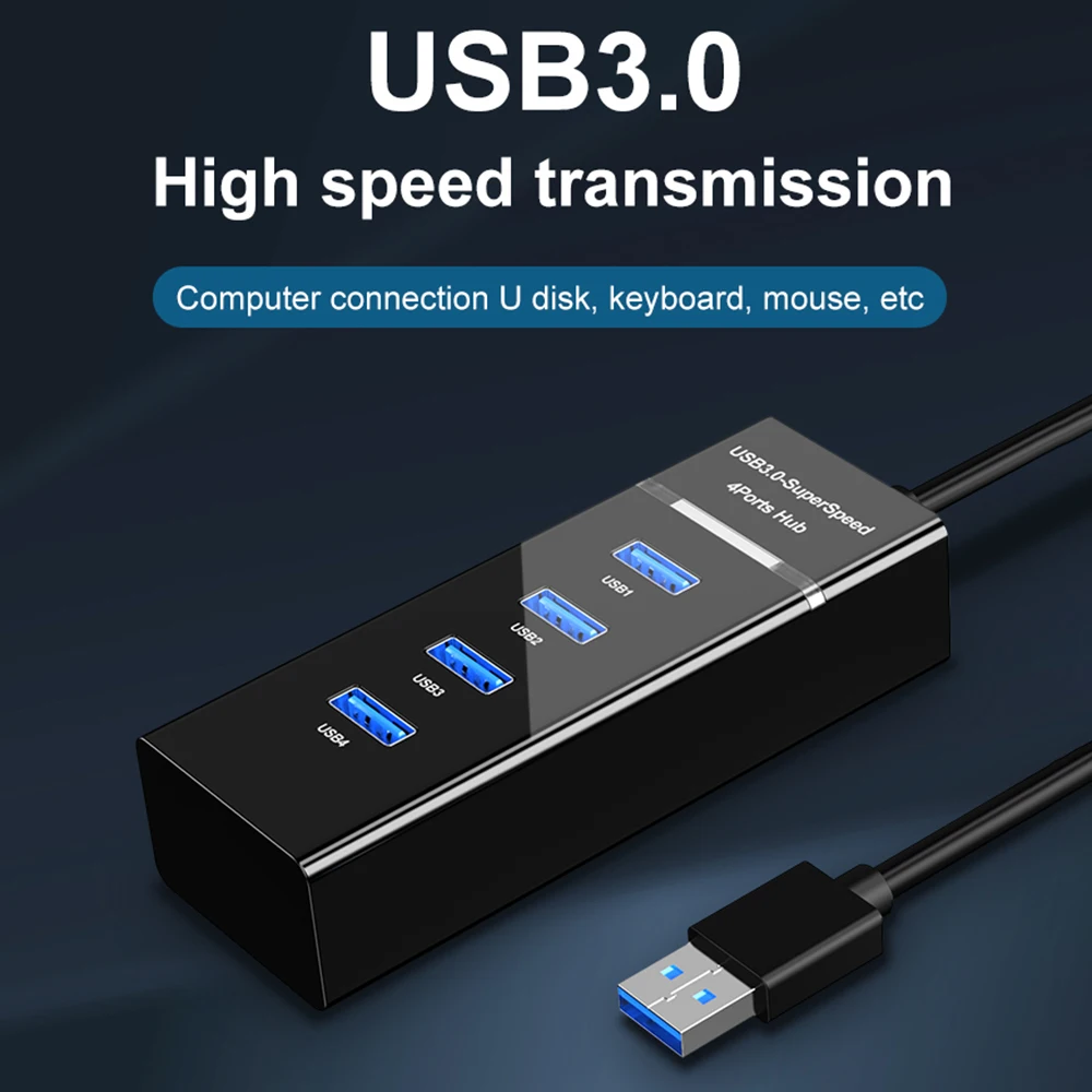 

Расширитель Usb3.0 с одним сопротивлением, разветвитель с четырьмя Usb-портами, многофункциональный расширительный концентратор с несколькими...