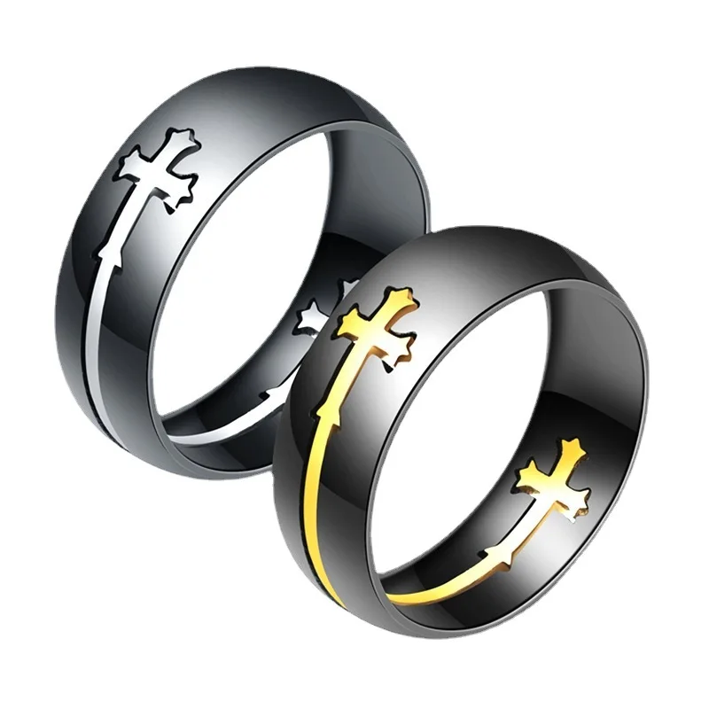 

Personalized Creative Cross High-quality Ring Detachable Non Mainstream Fashion Jewelry Wholesale Minority Titanium Steel Ring