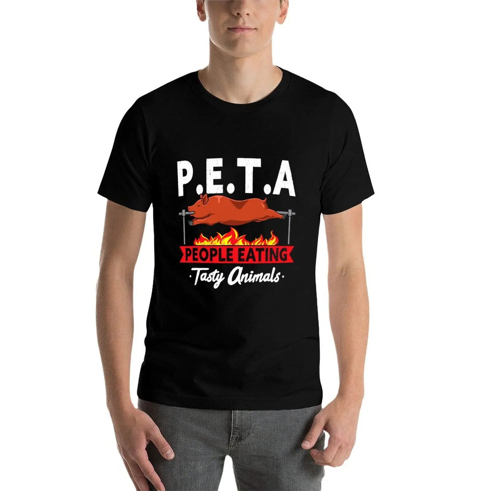 Футболка Peta People Eating Tasty Animals Bbq летний топ футболки больших размеров в стиле аниме
