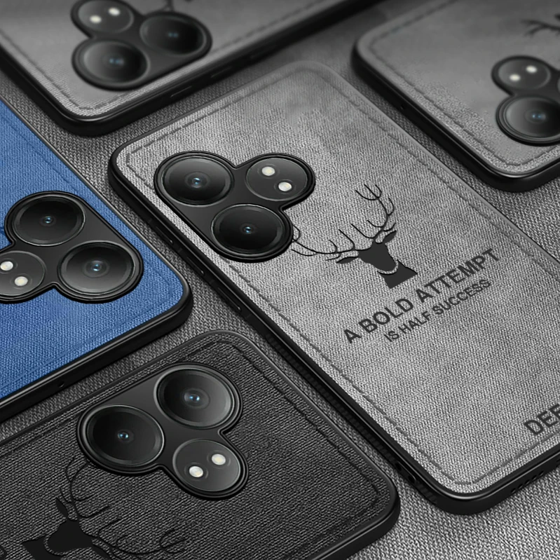 Чехол-накладка из мягкой ткани с рисунком оленя для Realme GT 6 T T6 Neo6 SE