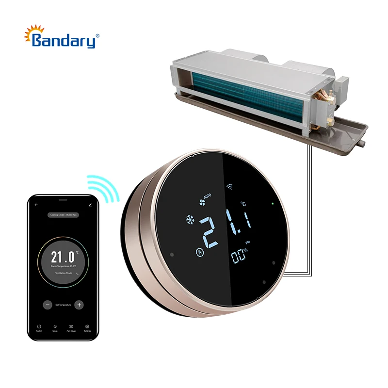 Bandary 2/4 трубки 24VAC DC HVAC термостат wifi умный регулятор температуры с датчиком