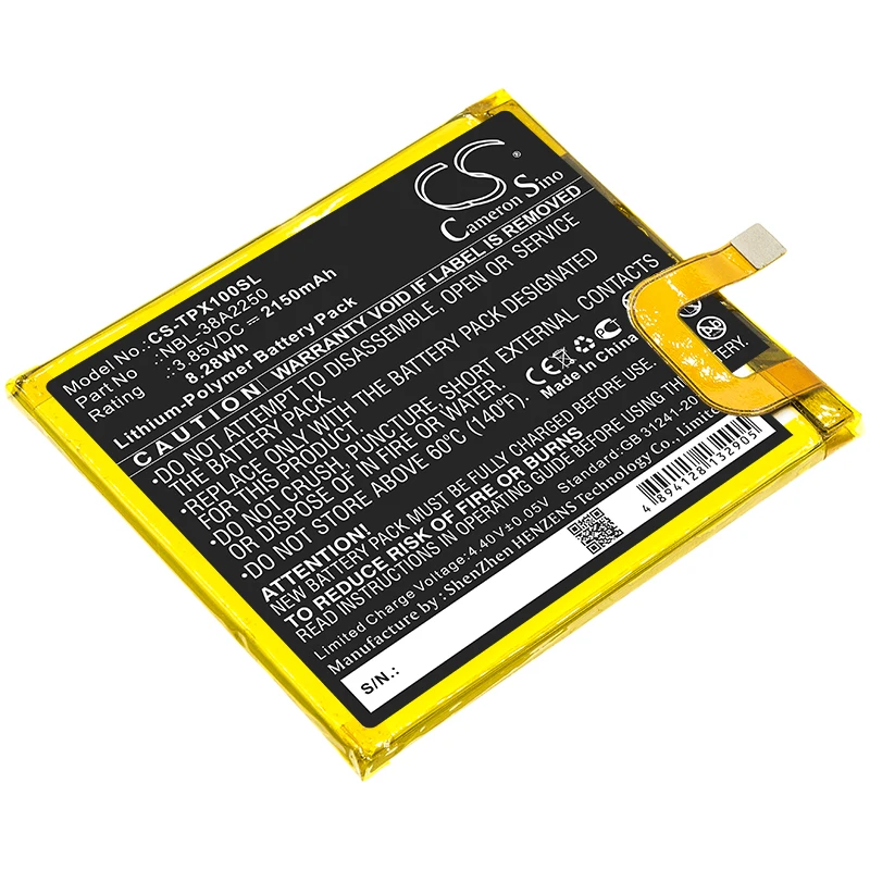 

CS 2150mAh / 8.28Wh battery for TP-Link Neffos X1, Neffos X1 Dual SIM, TP902C NBL-38A2250