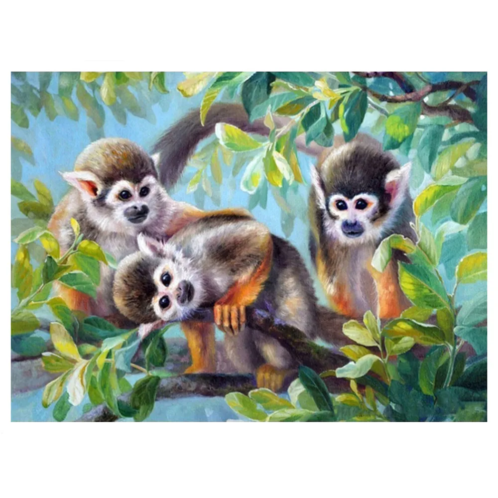 Алмазная живопись с изображением милой обезьяны животное алмазная вышивка