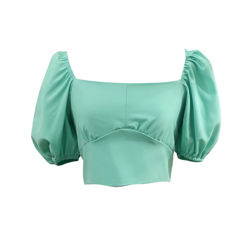 Однотонные укороченные женские футболки Y2K уличная одежда повседневная женская