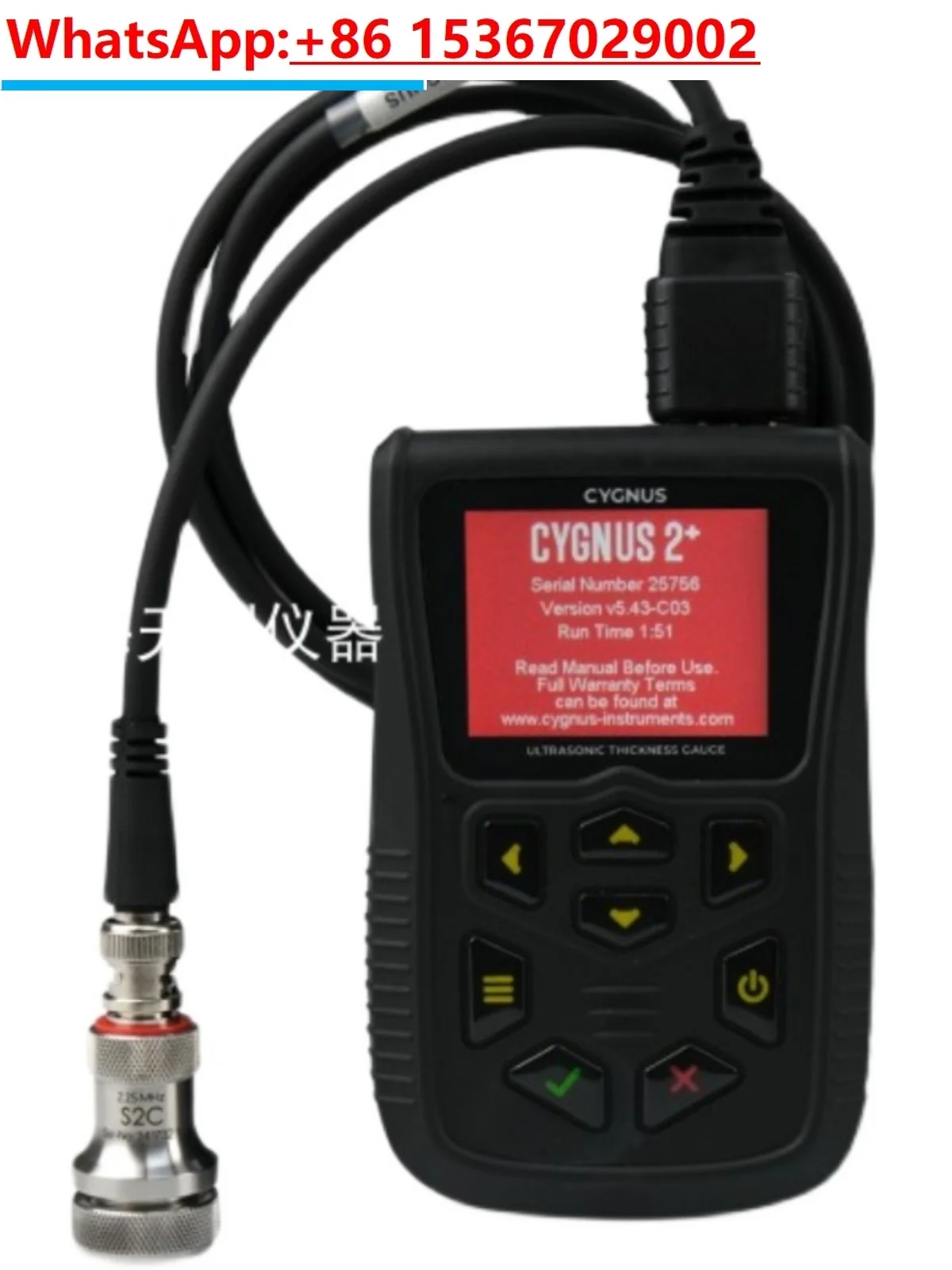 CYGNUS2 + ультразвуковой толщиномер с SG2 доставкой оснащенный зондом S2C 13 мм2 25 МГц
