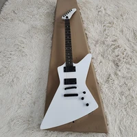 this is a 6 string white special shaped electric guitar it feels great and has a beautiful tone it is free to mail home