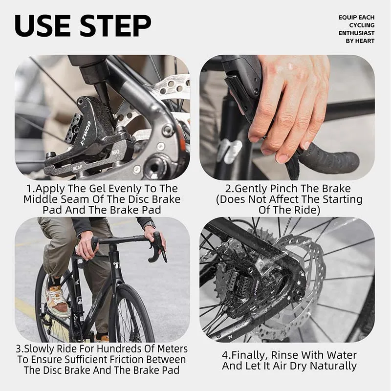 WEST BIKING Антипискальный гель для очистки тормозных колодок 100 мл Удаление шума