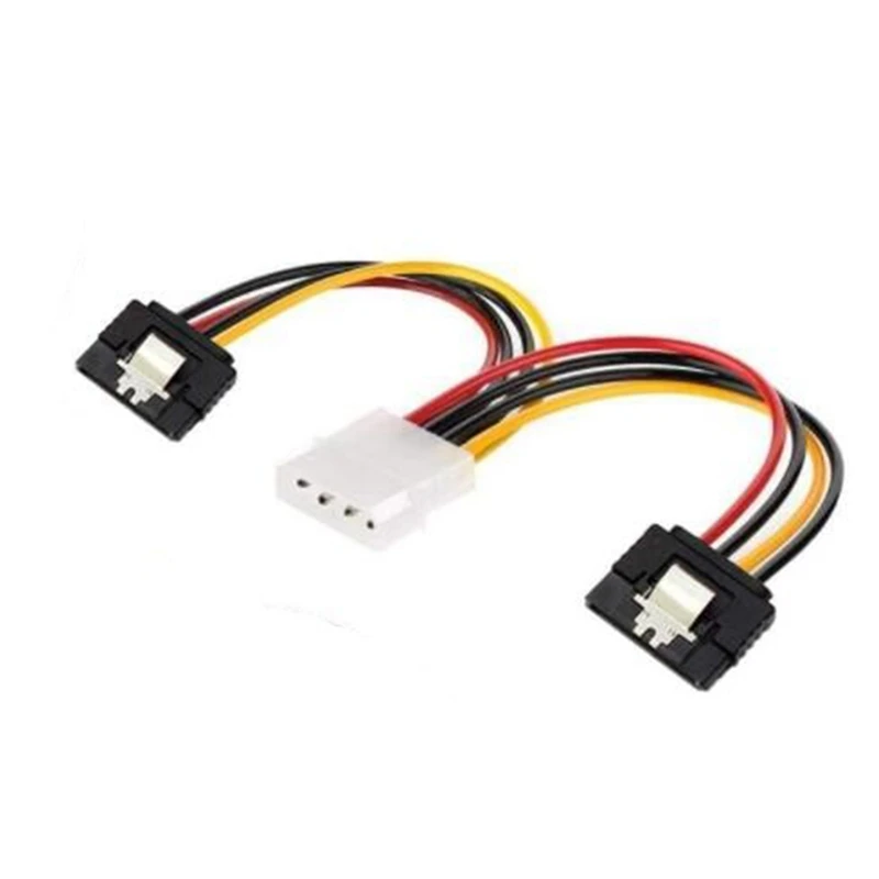 

10Pcs 4PIN Molex to 2 SATA Dual Power Y Splitter Adaptor Cable Lead 2 Way 4 Pin -15 Pin