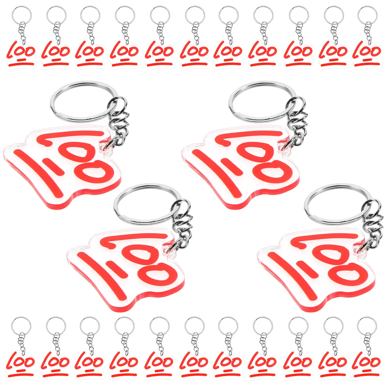 

10 Pcs Keychain Girls Small Decorate Good Score Keychains Cool Acrylic Goodie Bag Stuffers Pupils Creative Hanging