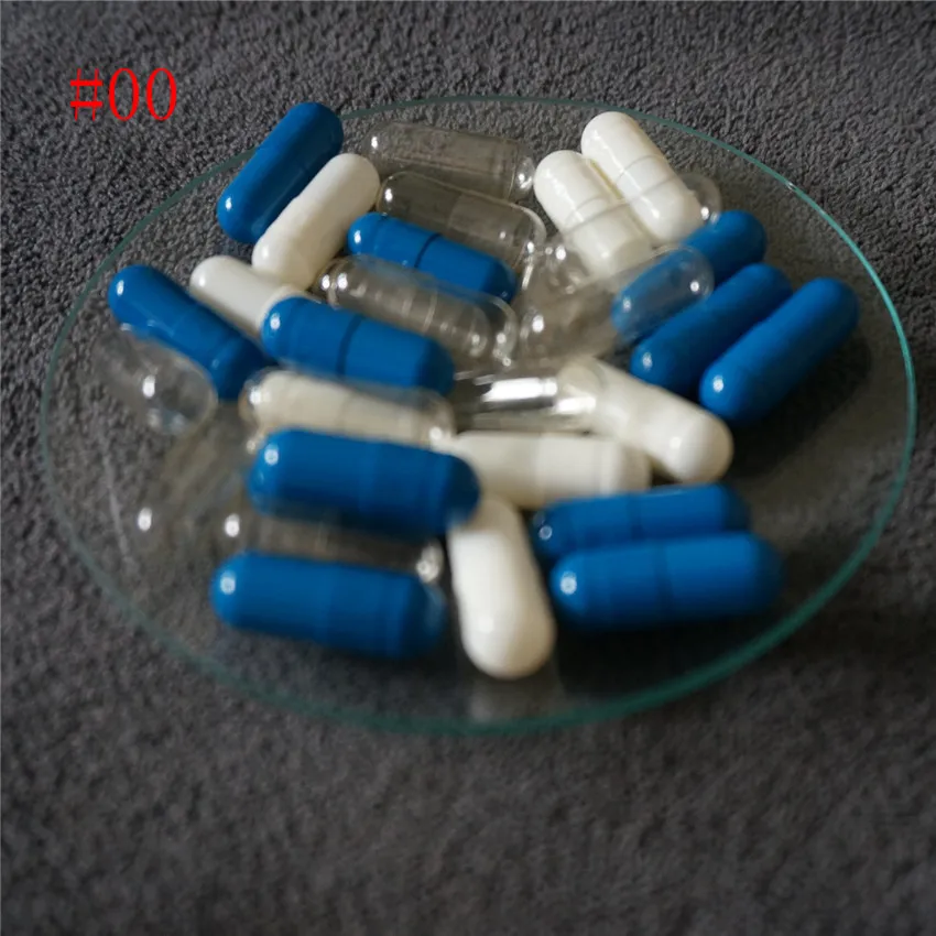 

00# lengthen 1000/5000pcs colored hard gelatin empty capsules, hollow gelatin capsules ,joined or separated capsules