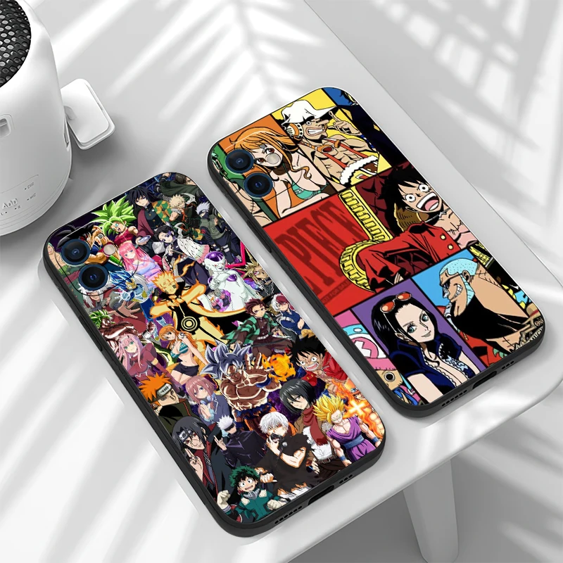 

One Piece Anime Phone Case For Apple iPhone 11 12 13 Pro 12 13 Mini X XR XS Max SE 5 6 6s 7 8 Plus TPU Liquid Silicon