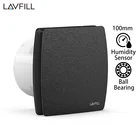 Умный вытяжной вентилятор 230, 100 в, 4 дюйма, вытяжка для ванной комнаты мм, с таймером, с датчиком влажности