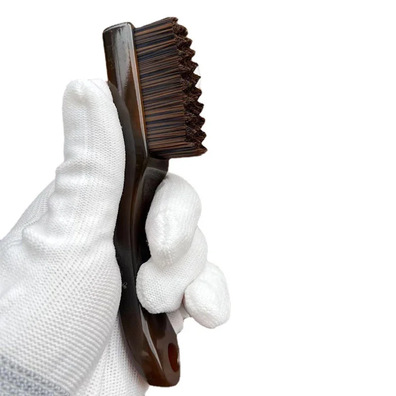 

Mini Portable Checkerboard Ten Thousand Hairs Brush Clear Polishing Antique Walnut Bodhi Crevice As A Gift To Antique Lovers