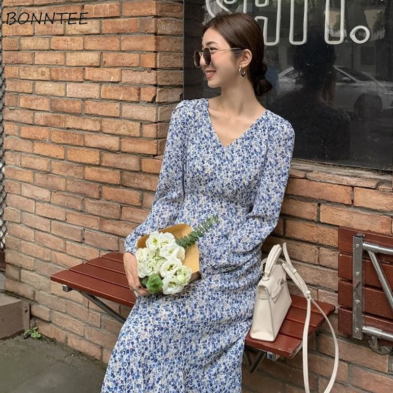 

Long Sleeve Dress Women High Quality Casual Soft Korean Style Streetwear Simple All-match Frail College Lovely Exquisite Fine