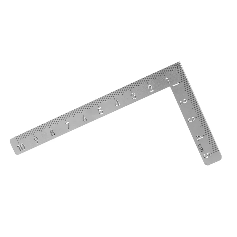 

Mini Square 10X5cm Stainless Steel Angle Ruler Small Turning Ruler Woodworking