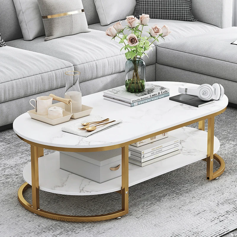 

Living Room Coffee Table Modern Nordic Hallway Iron Outdoor MDF Marble Book Storage Console Table Dining Mesa De Centro Ornament