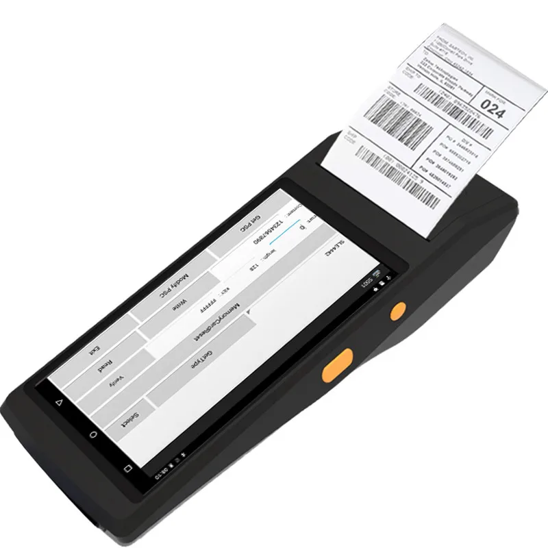 Карманный терминал большой аккумулятор черный цвет сеть 4G Wi-Fi BT NFC считыватель