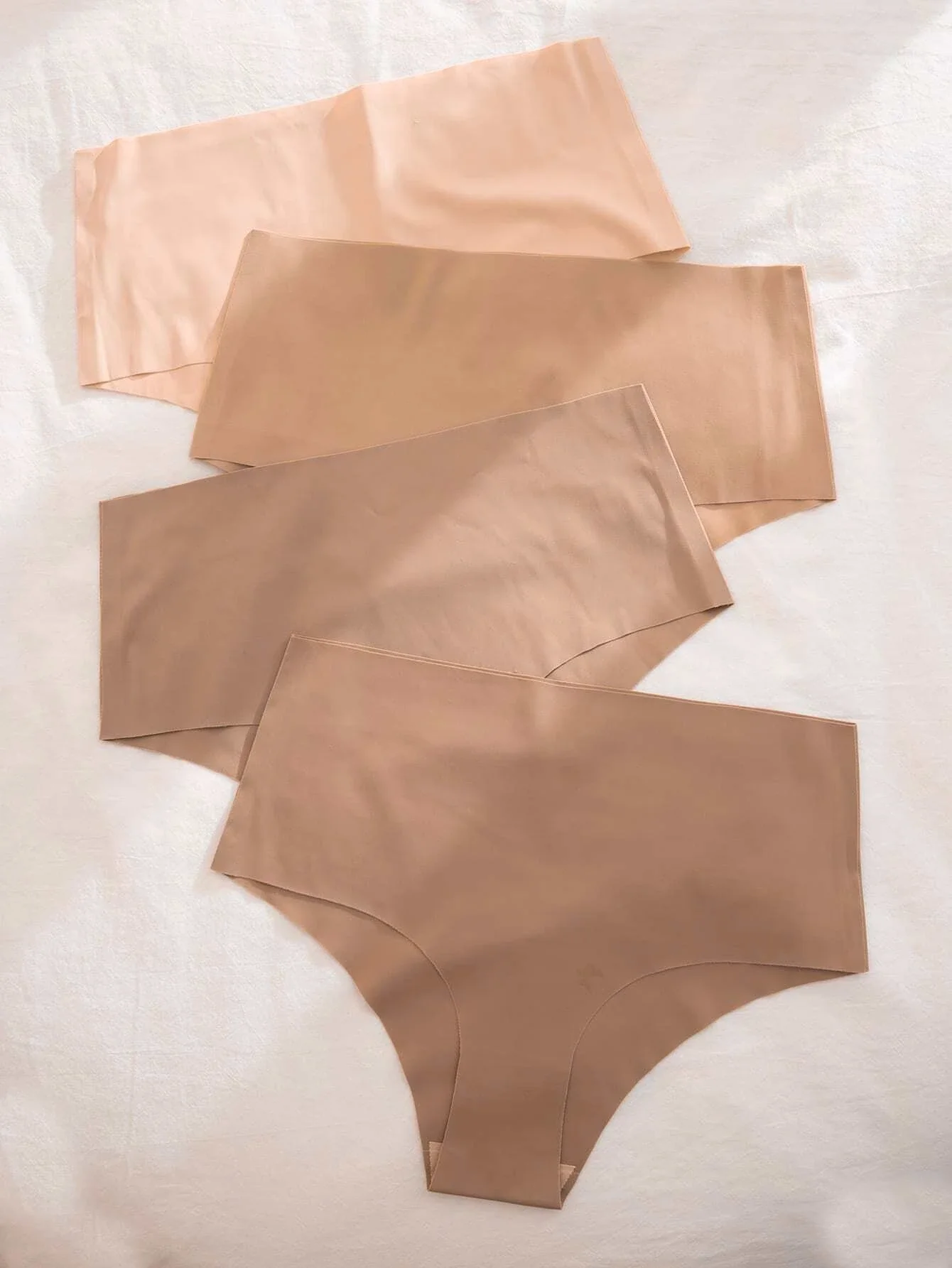 

4pack Solid High Waisted No Show Panty Set