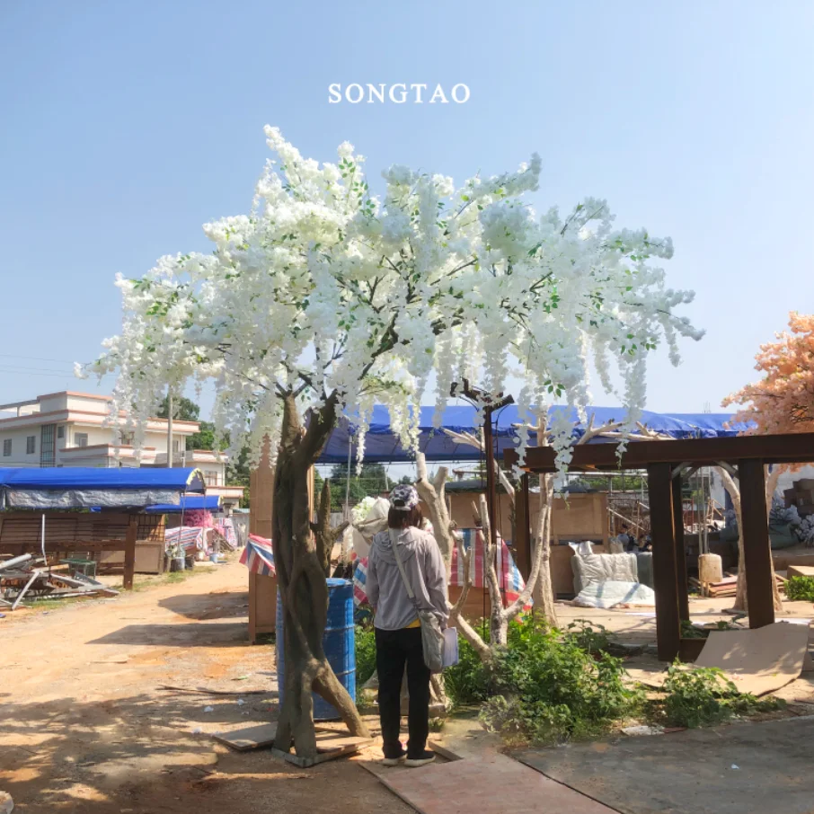 Лидер продаж songtao искусственное Внутреннее и наружное дерево из стекловолокна