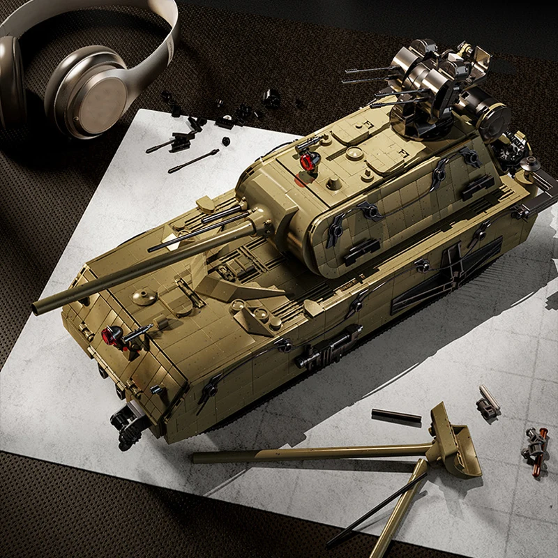 3339 шт. Ww2 военный Panzer VIII Maus строительные блоки сборка с дистанционным управлением