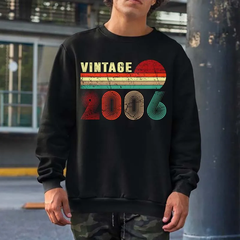 Винтажный свитшот для мальчиков и девочек 17 лет модель 2006 года на 17-й день