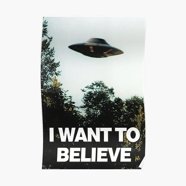 

Плакат «Я хочу верить», домашний винтажный настенный принт, забавное украшение, художественная живопись, современный декор для комнаты, кар...